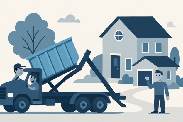 Illustration of dumpster rental for this project