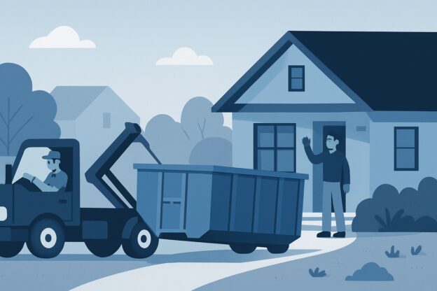 Illustration of dumpster rental for this project