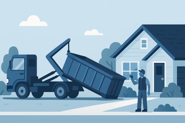 Illustration of dumpster rental for this project