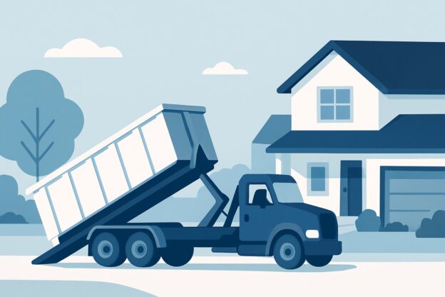 Illustration of dumpster rental for this project