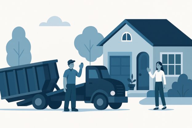 Illustration of dumpster rental for this project