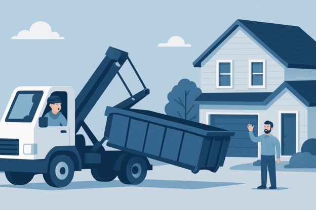 Illustration of dumpster rental for this project