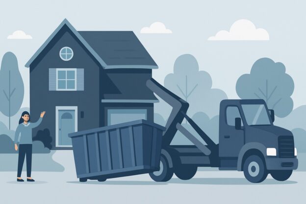 Illustration of dumpster rental for this project
