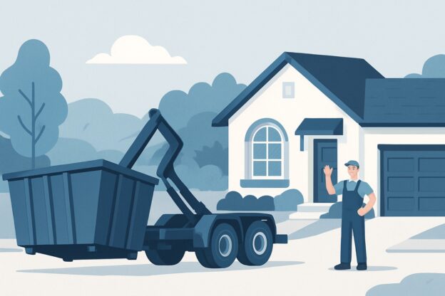 Illustration of dumpster rental for this project