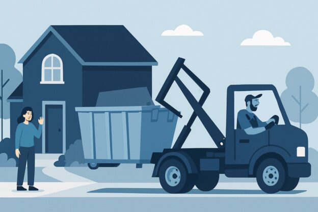 Illustration of dumpster rental for this project