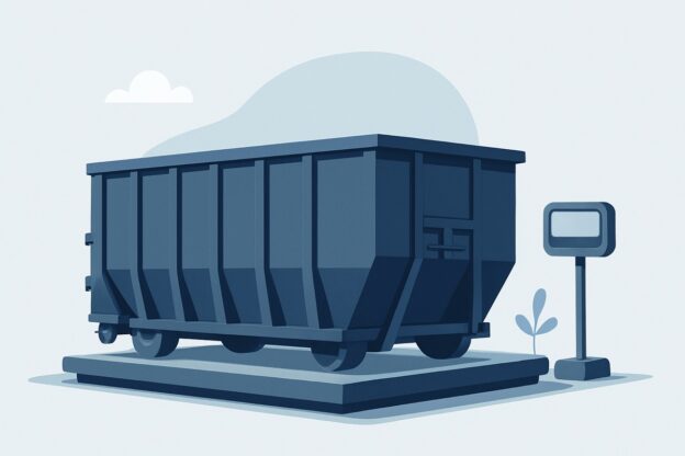 Illustration of dumpster rental for this project