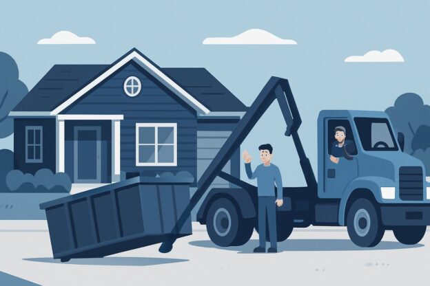 Illustration of dumpster rental for this project