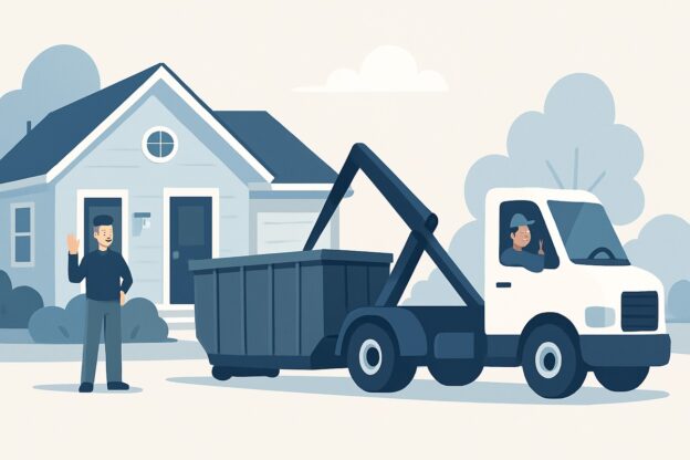 Illustration of dumpster rental for this project