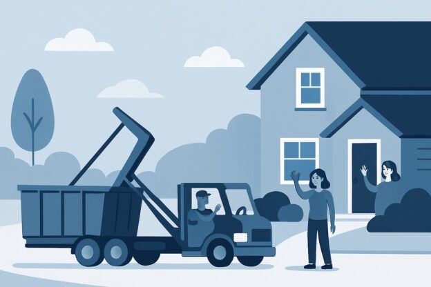 Illustration of dumpster rental for this project