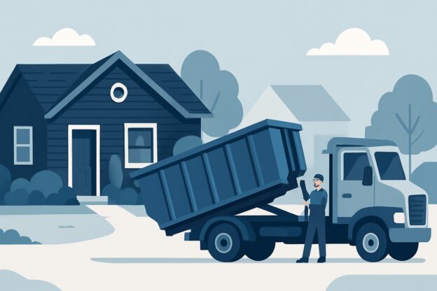 Illustration of dumpster rental for this project