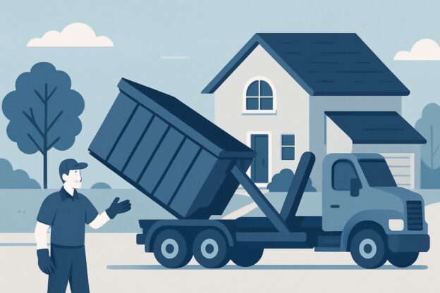 Illustration of dumpster rental for this project