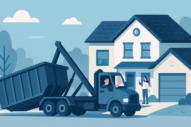 Illustration of dumpster rental for this project
