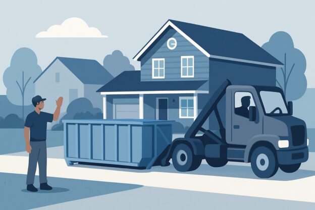Illustration of dumpster rental for this project