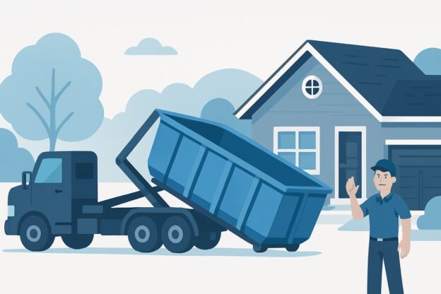 Illustration of dumpster rental for this project