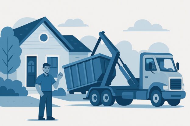 Illustration of dumpster rental for this project