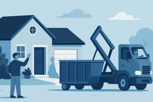 Illustration of dumpster rental for this project