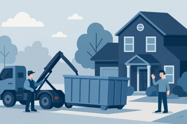 Illustration of dumpster rental for this project