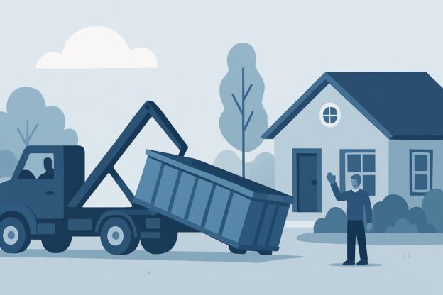 Illustration of dumpster rental for this project