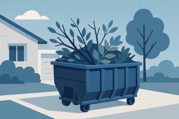 Illustration of dumpster rental for this project