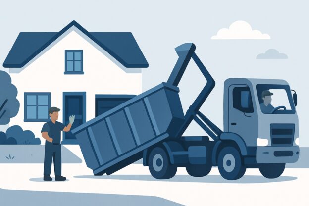 Illustration of dumpster rental for this project