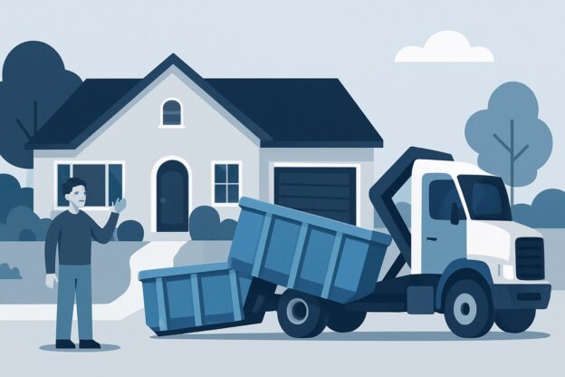 Illustration of dumpster rental for this project