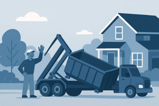Illustration of dumpster rental for this project