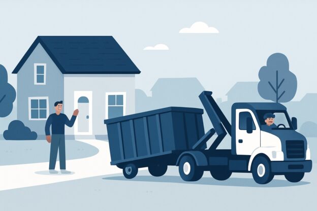 Illustration of dumpster rental for this project
