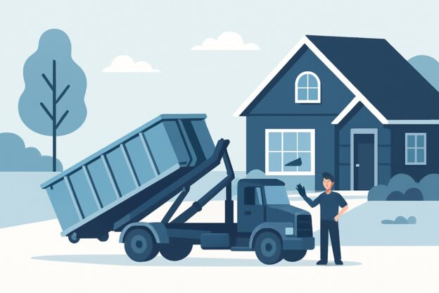Illustration of dumpster rental for this project