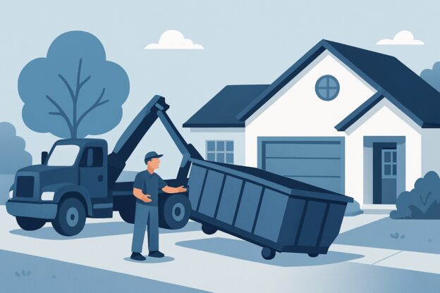 Illustration of dumpster rental for this project