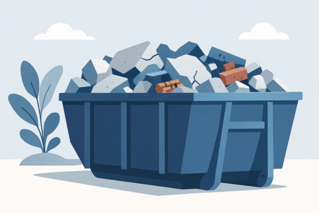 Illustration of dumpster rental for this project