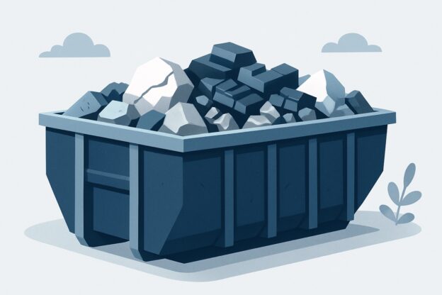 Illustration of dumpster rental for this project