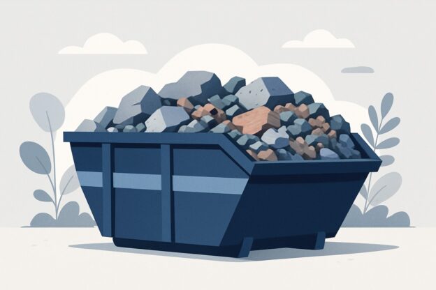 Illustration of dumpster rental for this project