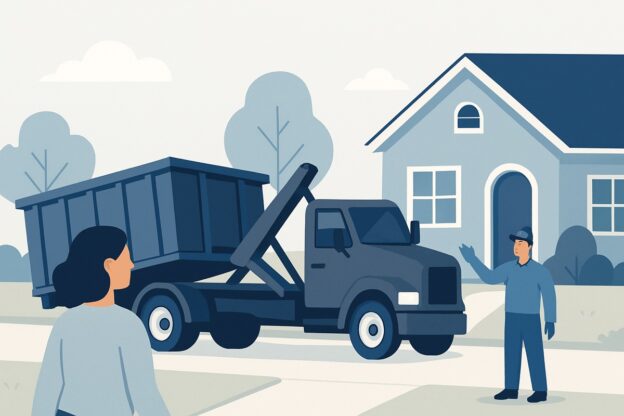 Illustration of dumpster rental for this project