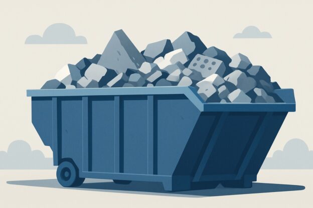 Illustration of dumpster rental for this project