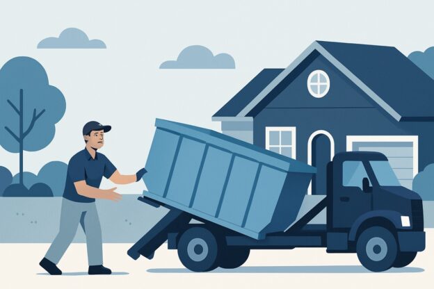 Illustration of dumpster rental for this project