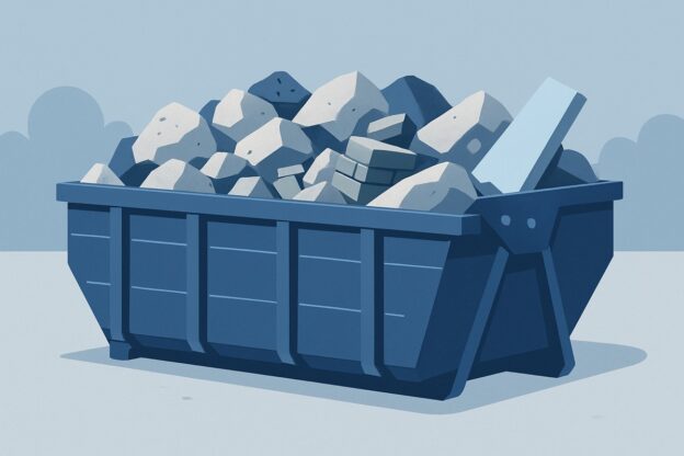 Illustration of dumpster rental for this project