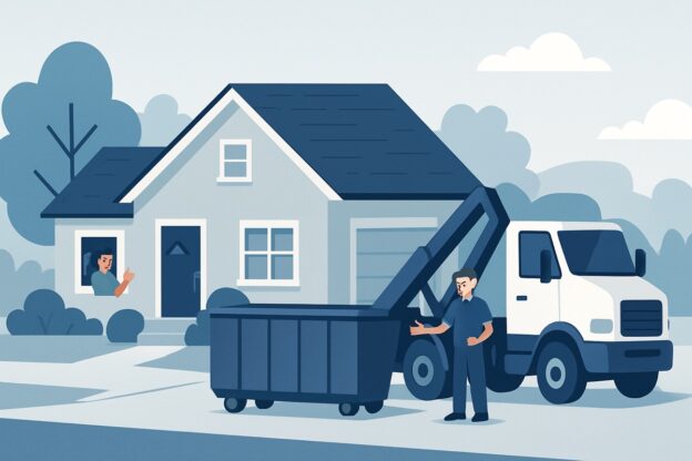 Illustration of dumpster rental for this project