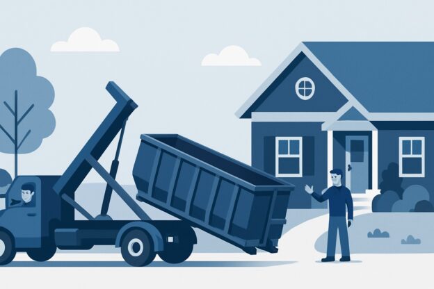 Illustration of dumpster rental for this project
