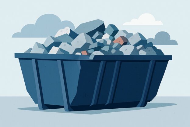 Illustration of dumpster rental for this project