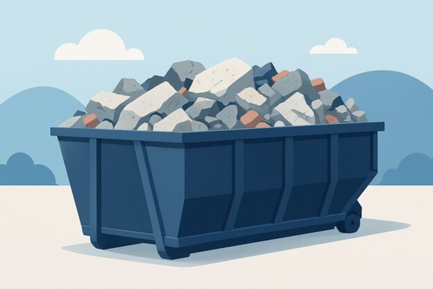 Illustration of dumpster rental for this project