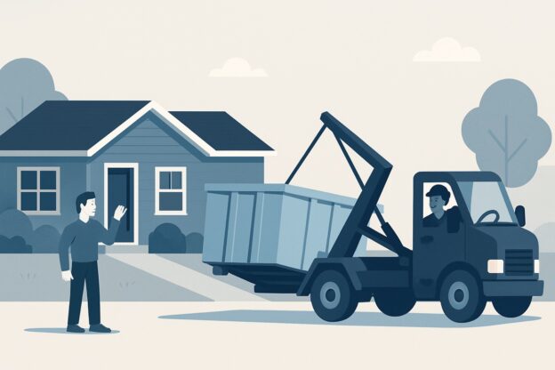 Illustration of dumpster rental for this project