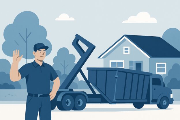 Illustration of dumpster rental for this project