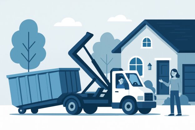 Illustration of dumpster rental for this project