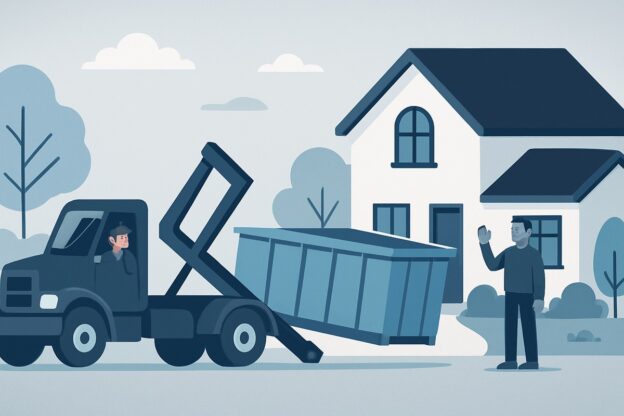 Illustration of dumpster rental for this project