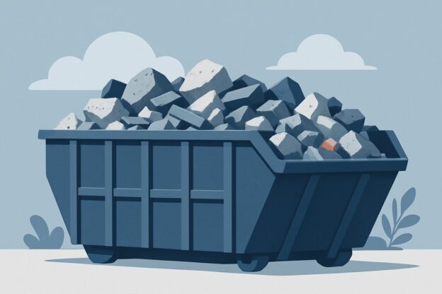 Illustration of dumpster rental for this project