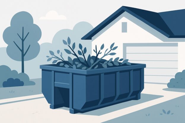 Illustration of dumpster rental for this project