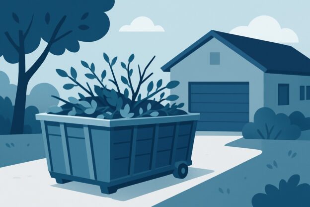 Illustration of dumpster rental for this project