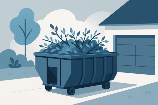 Illustration of dumpster rental for this project