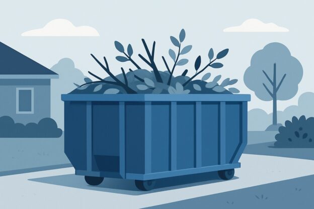Illustration of dumpster rental for this project