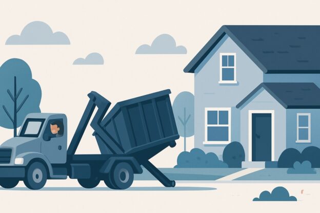 Illustration of dumpster rental for this project